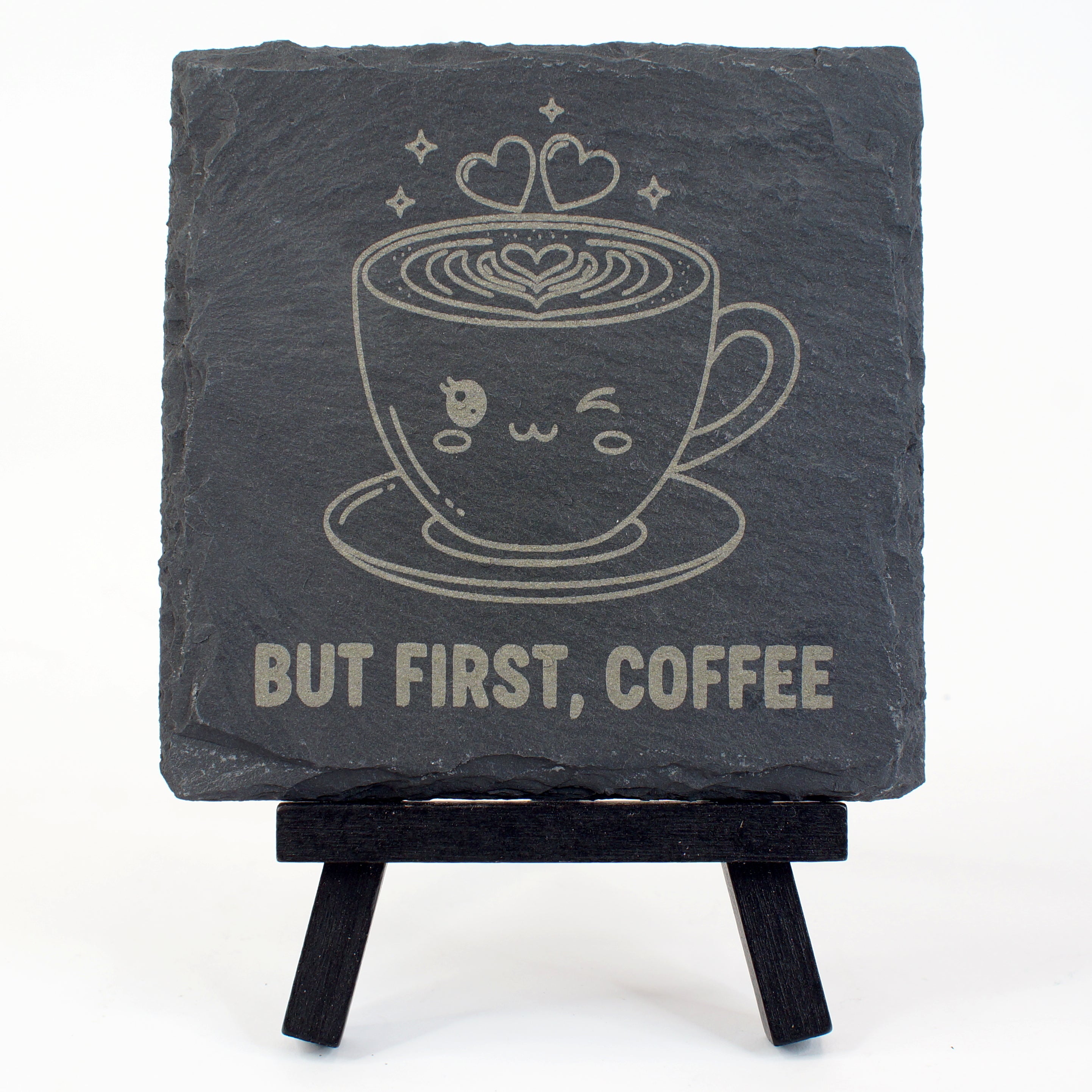 Slate Coaster - But First Coffee