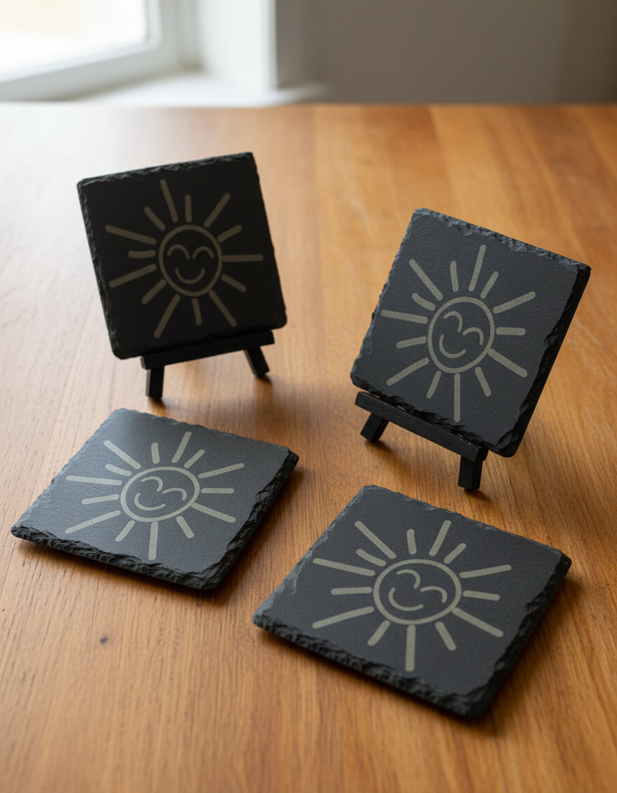 Slate Coaster - Happy Sunshine