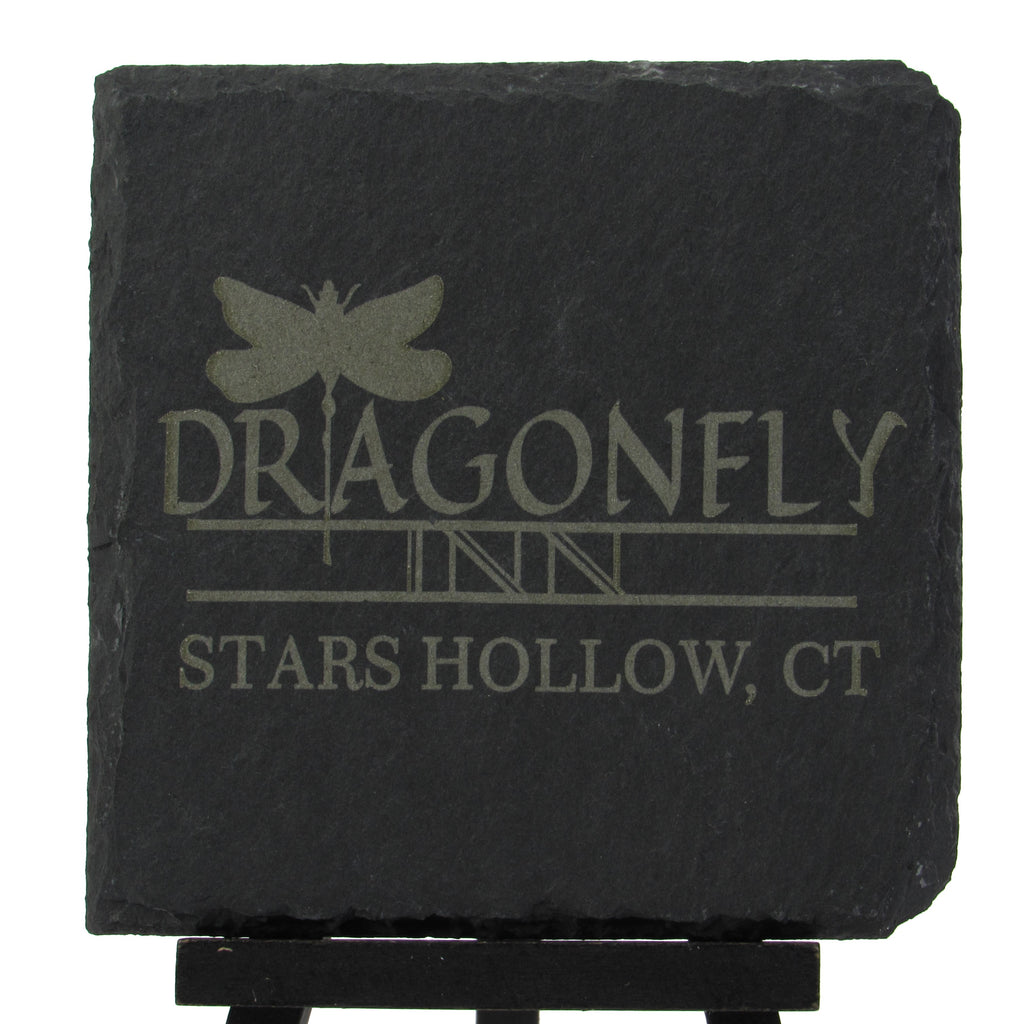 Slate Coaster - Logo Sample DRAGONFLY INN