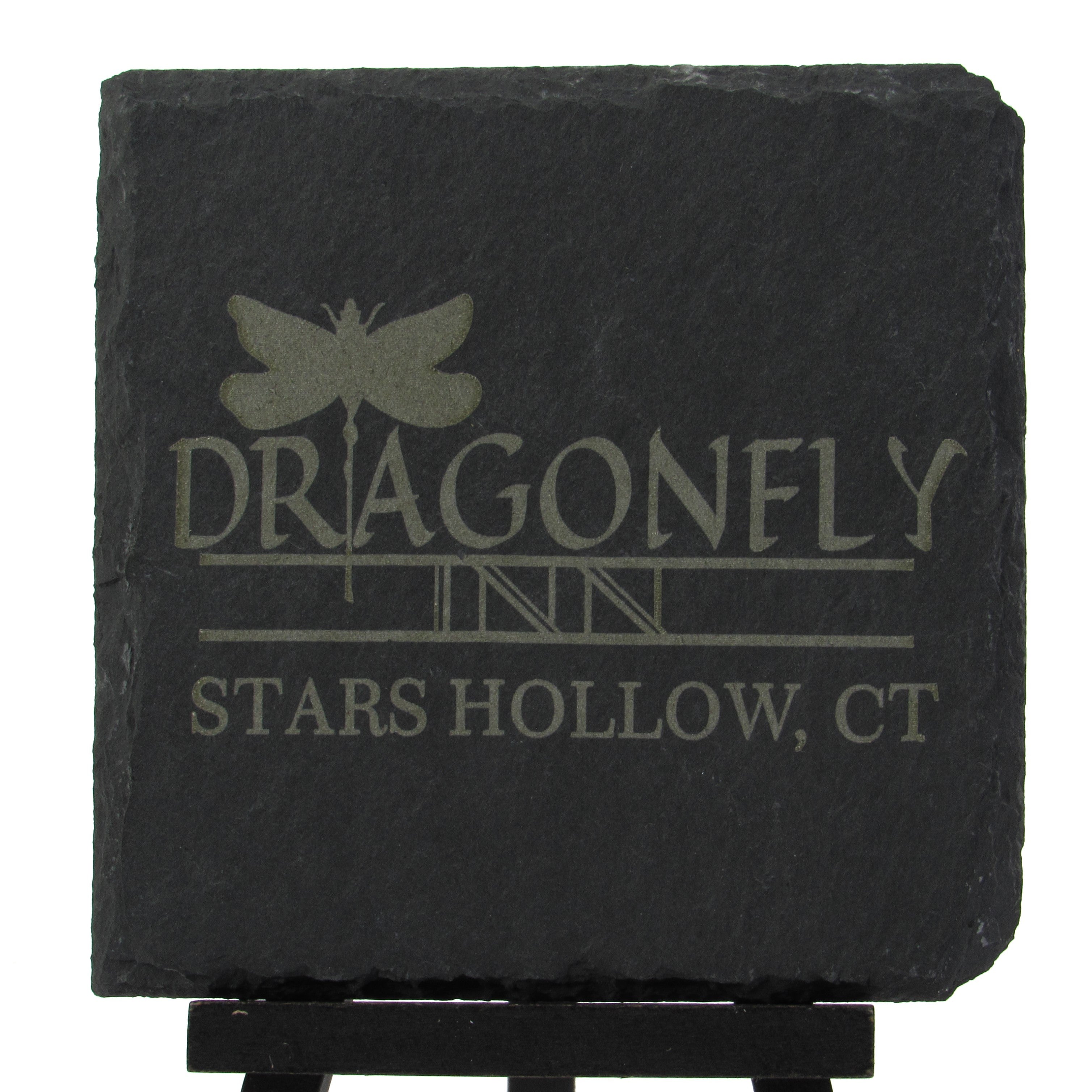Slate Coaster - Logo Sample DRAGONFLY INN